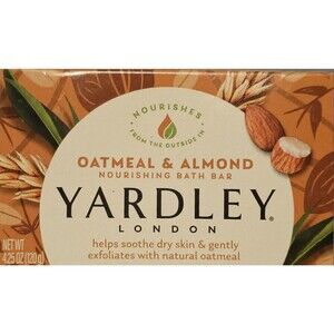 Yardley London Oatmeal &  Almond Moisturizing Bath Bar Soap 4 oz NIB